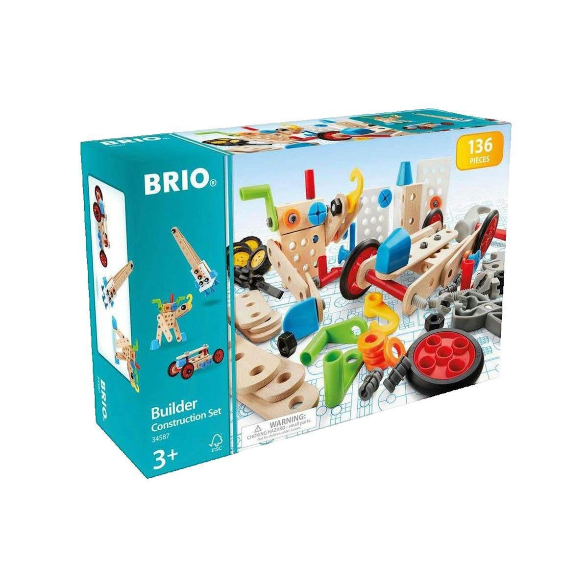 BRIO WORLD Coffret de construction BRIO 135 pièces en bois de hêtre