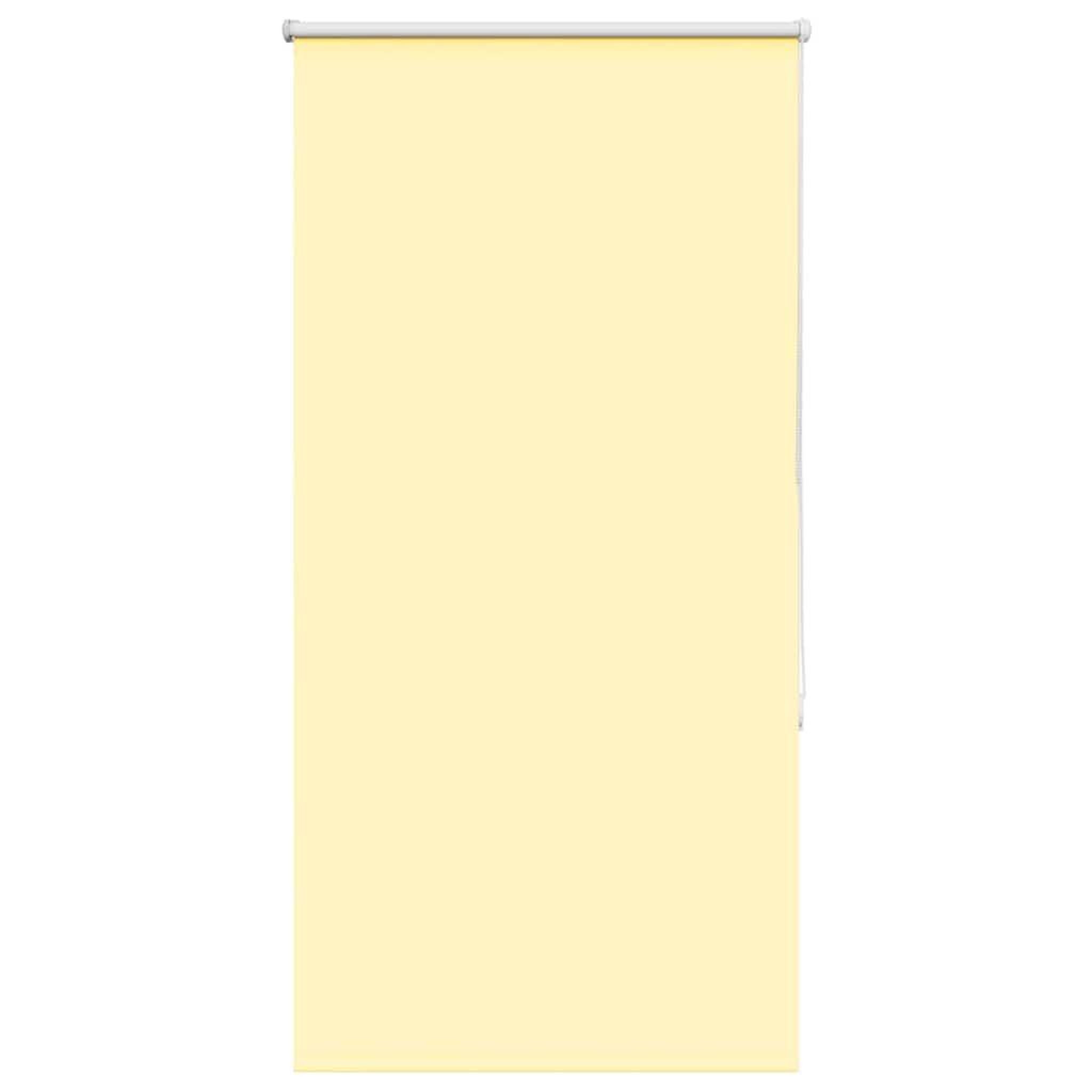 VIDAXL Store enrouleur occultant jaune largeur du tissu 70,7 cm