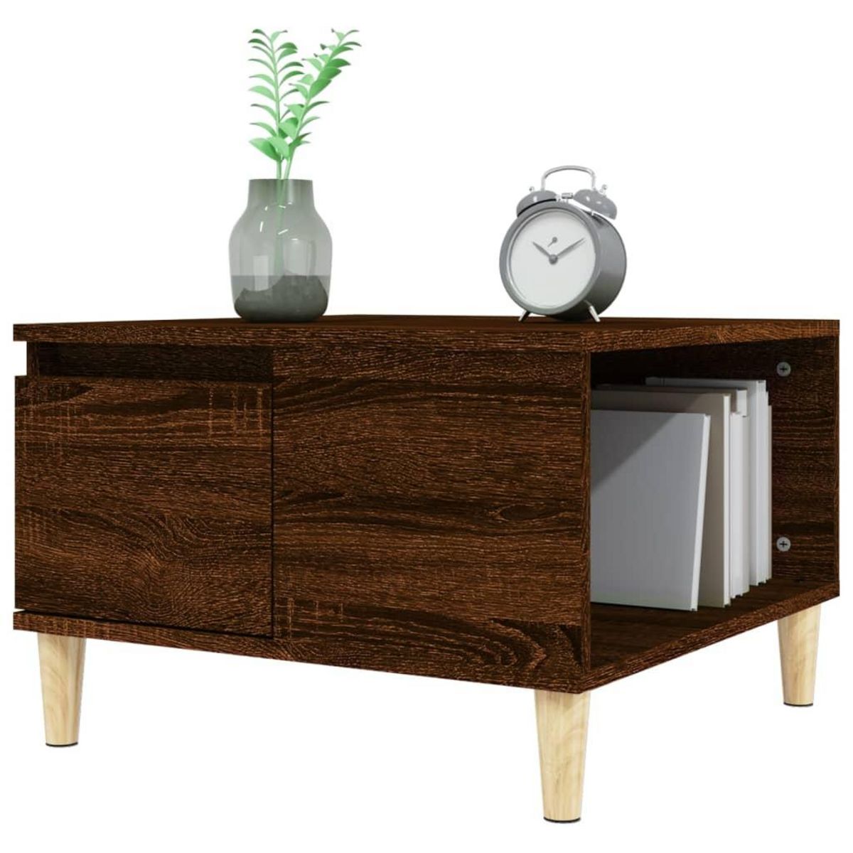 VIDAXL Table basse chene marron 55x55x36,5 cm bois d'ingenierie