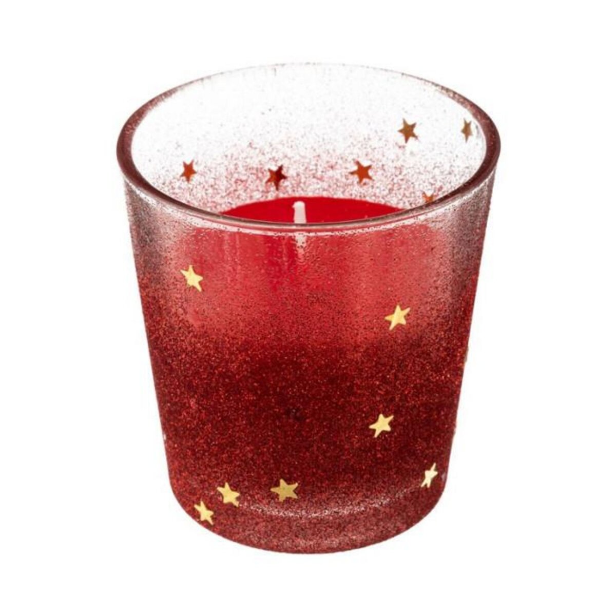 FEERIC LIGHT & CHRISTMAS Bougie Photophore Déco  Colorama  90g Rouge
