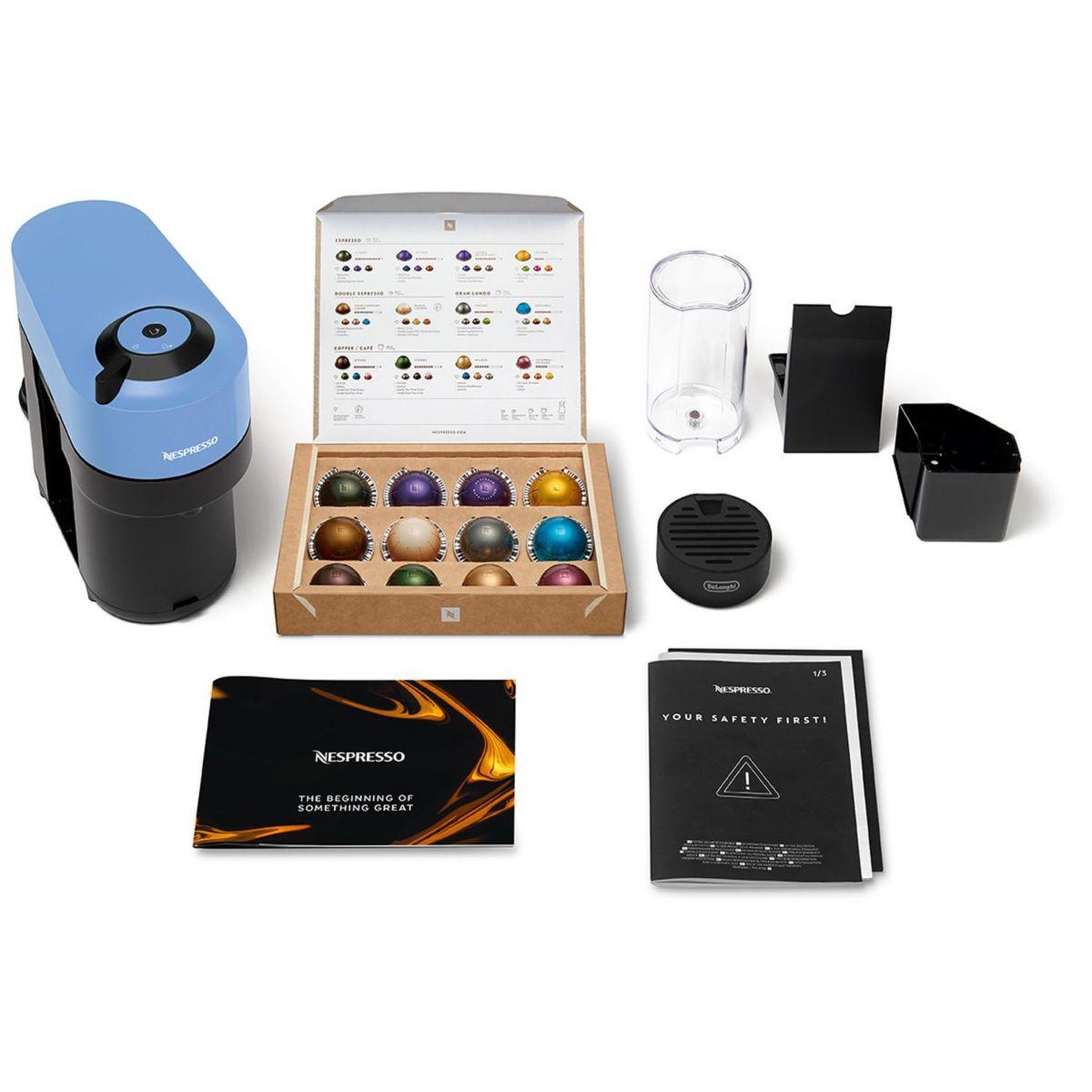Voir la diapositive 4 : DELONGHI Nespresso vertuo pop bleu env90.a