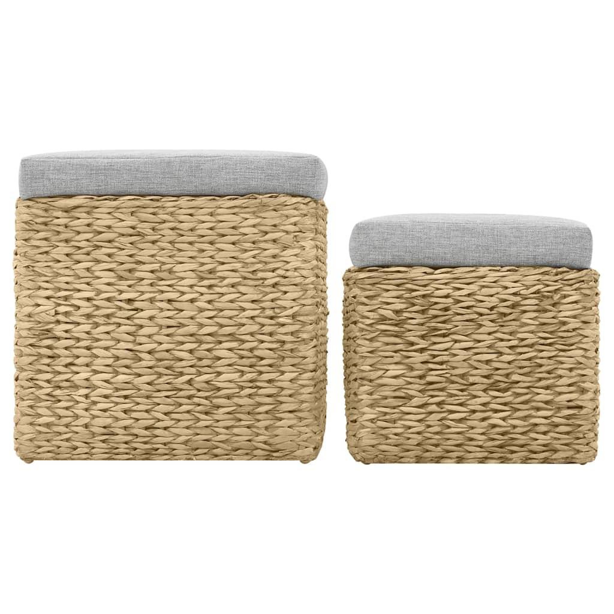 Voir la diapositive 3 : VIDAXL Repose-pied lot de 2 Jacinthe d'eau Gris