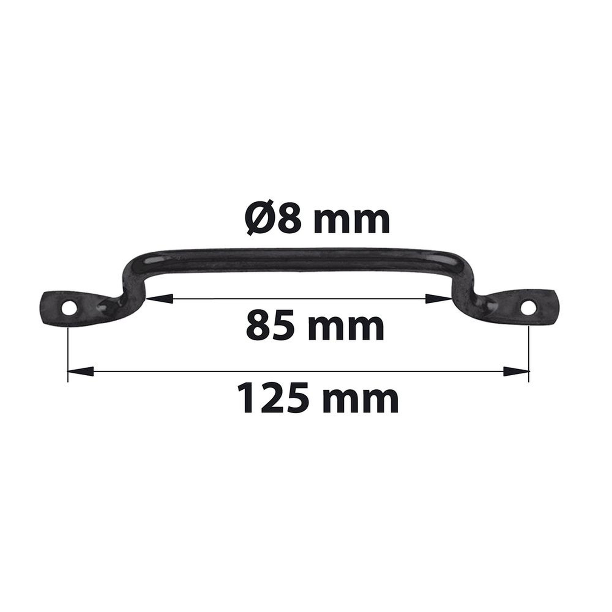 CENTRALE BRICO Poignée fil L. 140 mm Afbat acier noir mat