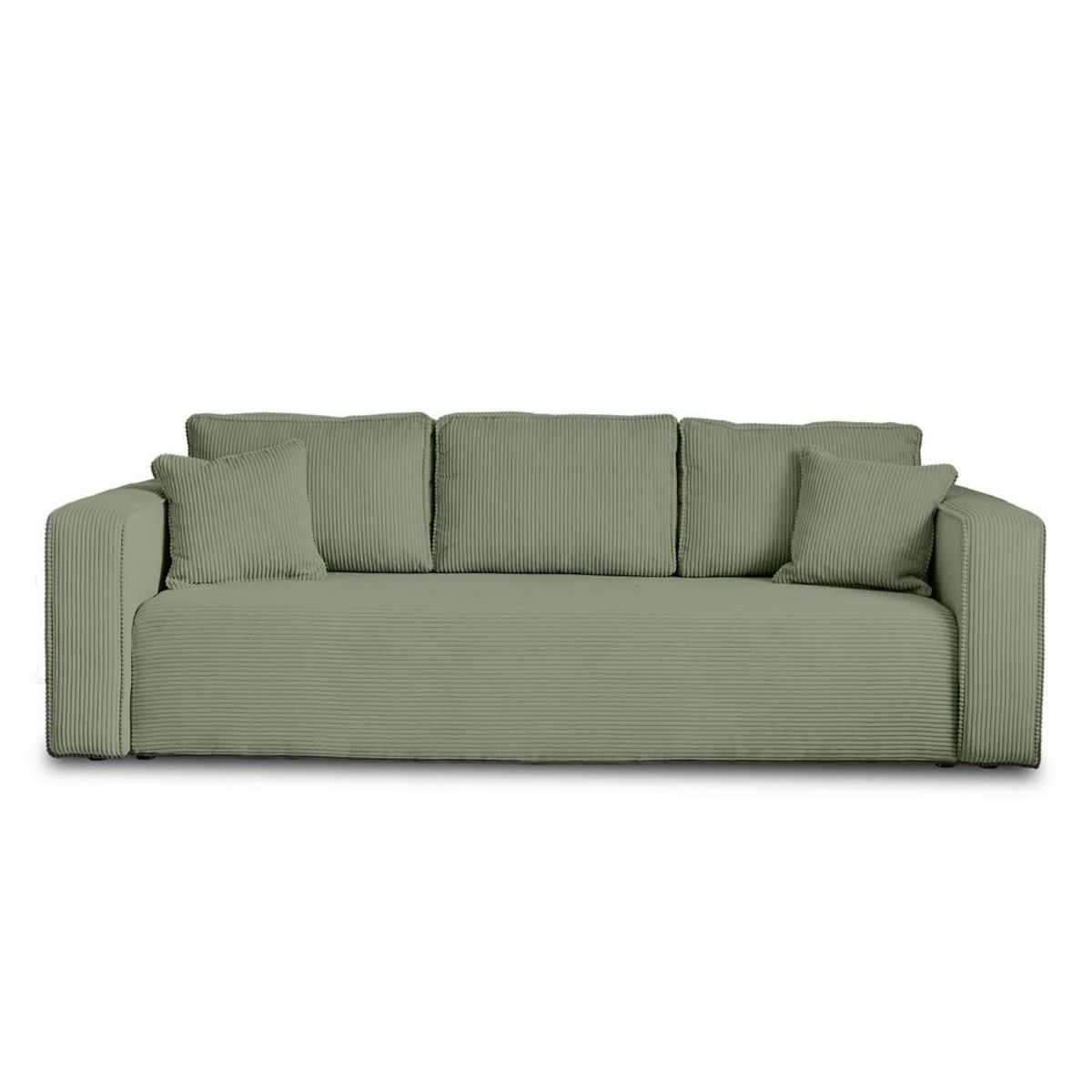 BEST MOBILIER Topaze - canapé 3 places - convertible avec coffre - en velours côtelé