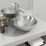 VIDAXL Lavabo 32,5 x 14 cm Ceramique Argente