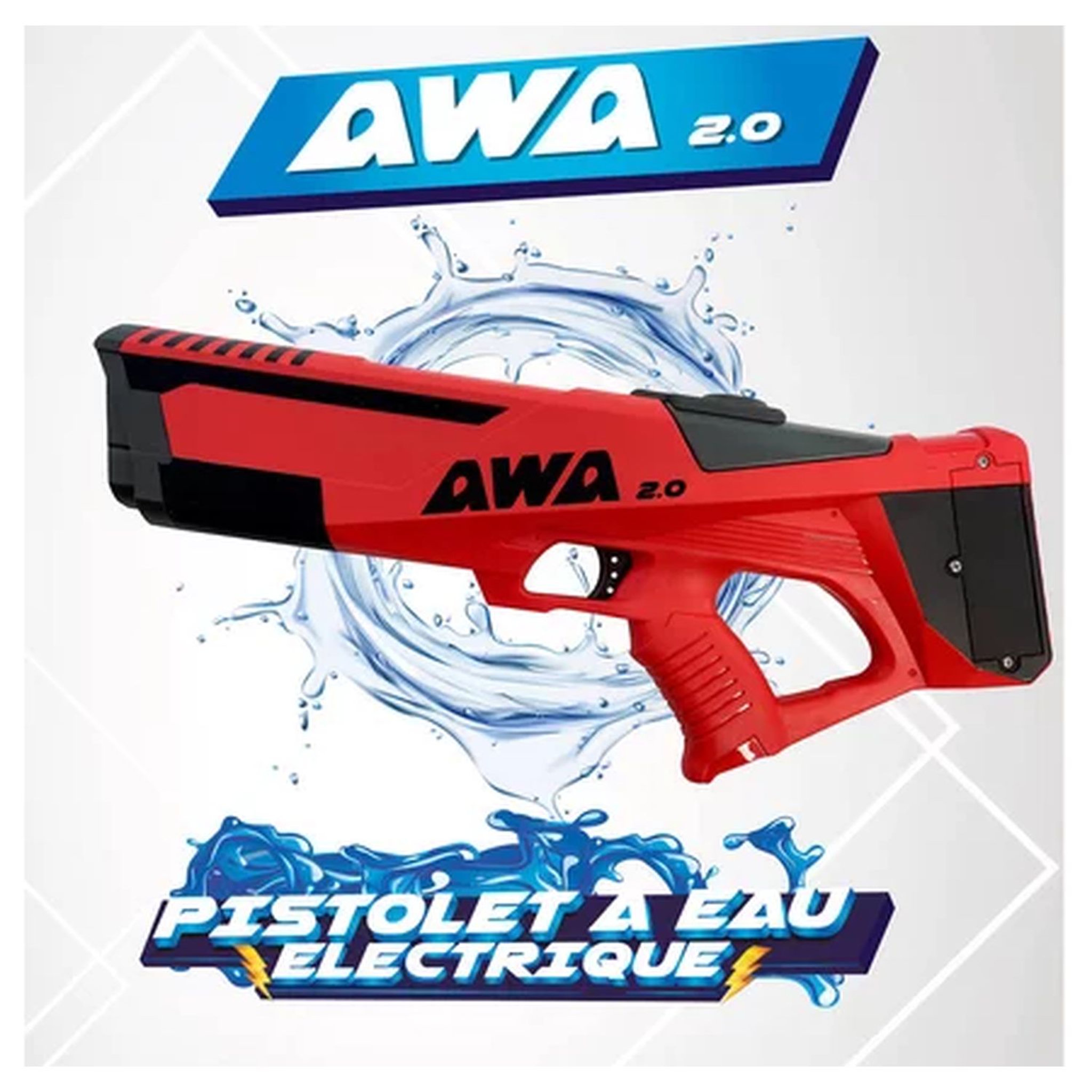 Voir la diapositive 3 : AWA Pistolet à eau électronique AWA - rouge