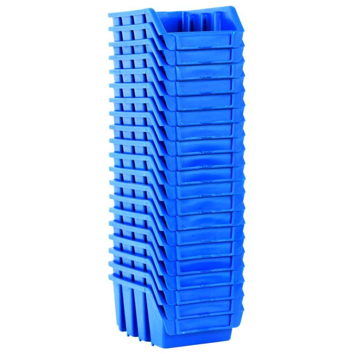 VIDAXL Bacs de rangement empilables 20 pcs bleu plastique