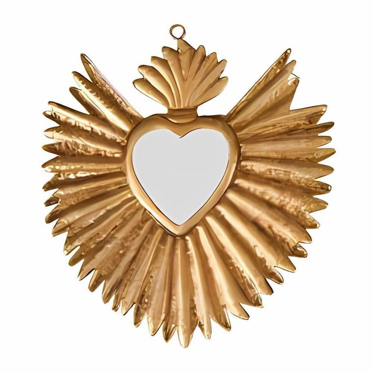 OSTARIA Lot de 3 miroirs métal doré Exvoto