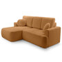 Voir la diapositive 1 : BEST MOBILIER Candela - canapé d'angle gauche 4 places - convertible avec coffre - en tissu bouclette