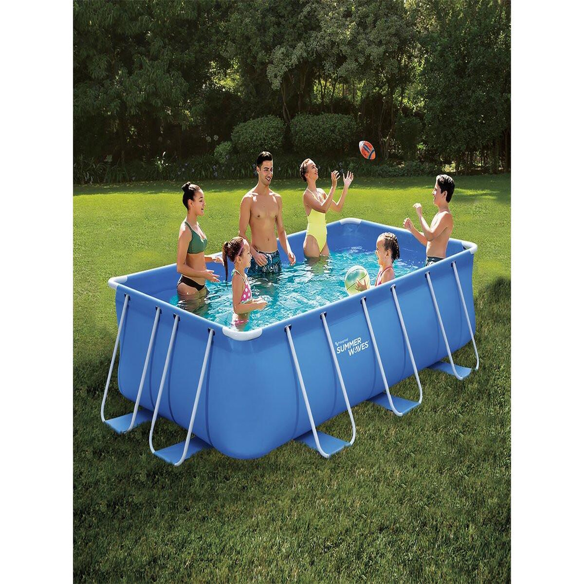 Voir la diapositive 2 : Habitat et Jardin Piscine tubulaire rectangle- LUDO 1 - 4 x 2 x 1 m - Filtration à cartouche