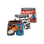 FREEGUN Lot de 3 boxers homme Gaston Lagaffe. Coloris disponibles : Orange