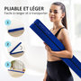 Voir la diapositive 5 : HOMCOM Poutre gymnastique pliable 240 cm - poutre d'équilibre antidérapante - bois de pin revêtement flanelle bleu