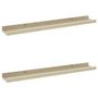 Voir la diapositive 2 : VIDAXL Etageres murales 2 pcs blanc et chene sonoma 60x9x3 cm