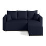 Voir la diapositive 1 : BEST MOBILIER Regala - canapé d'angle réversible - 4 places - convertible avec coffre - en tissu