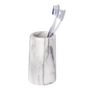 Voir la diapositive 2 : Wenko Gobelet de salle de bain design marbre Onyx - Blanc