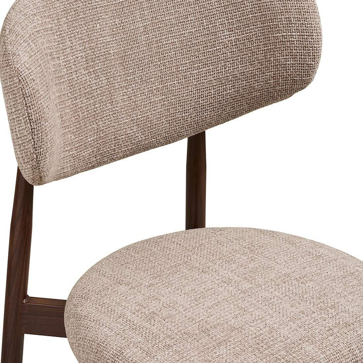 LISA DESIGN Eddie - lot de 2 tabourets en tissu texturé - pieds en acier effet bois