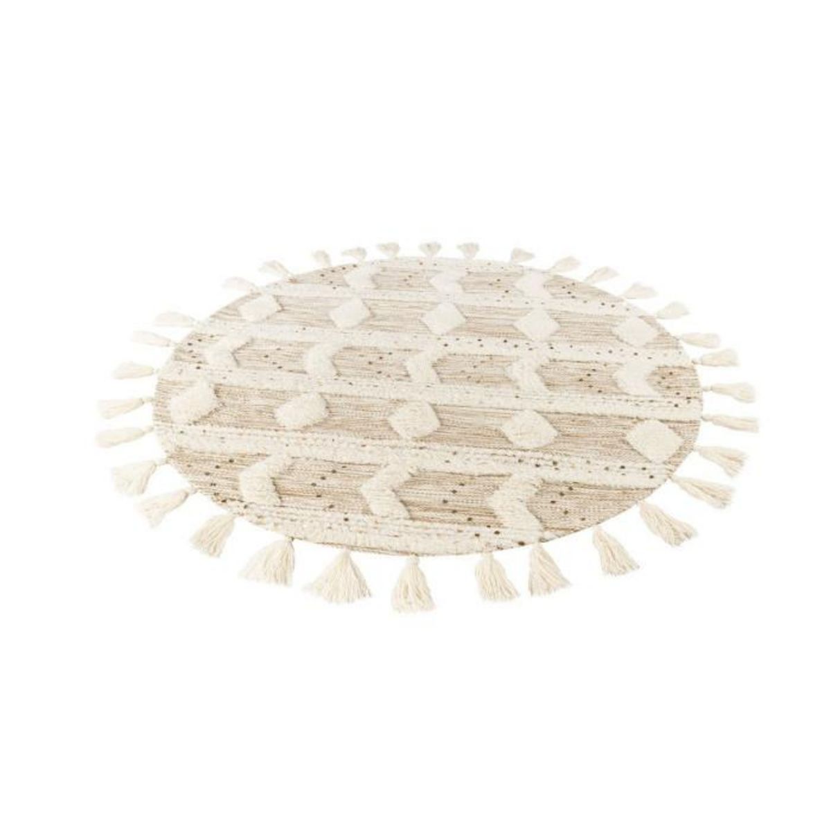 Paris Prix Tapis Bohème Tissé à la Main  Bohist  160cm Crème & Kaki