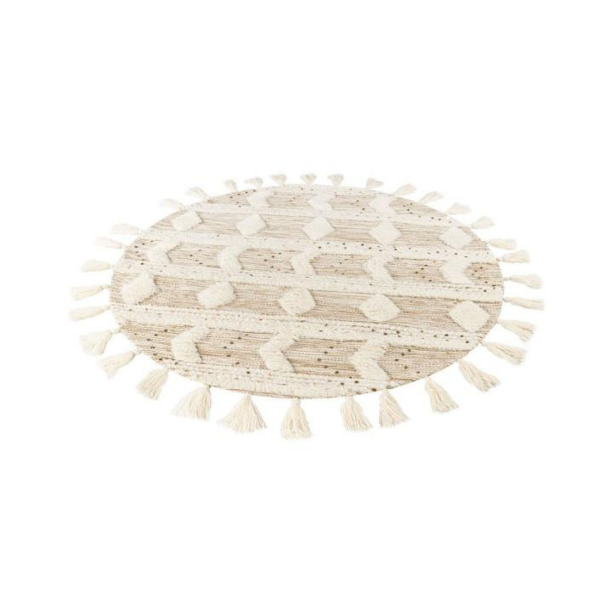 Paris Prix Tapis Bohème Tissé à la Main  Bohist  160cm Crème & Kaki