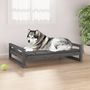 Voir la diapositive 1 : VIDAXL Lit pour chien Gris 105,5x75,5x28 cm Bois de pin solide