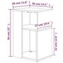 Voir la diapositive 6 : VIDAXL Table d'appoint Chene marron 36x30x56 cm Bois d'ingenierie