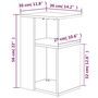 Voir la diapositive 6 : VIDAXL Table d'appoint Chene marron 36x30x56 cm Bois d'ingenierie