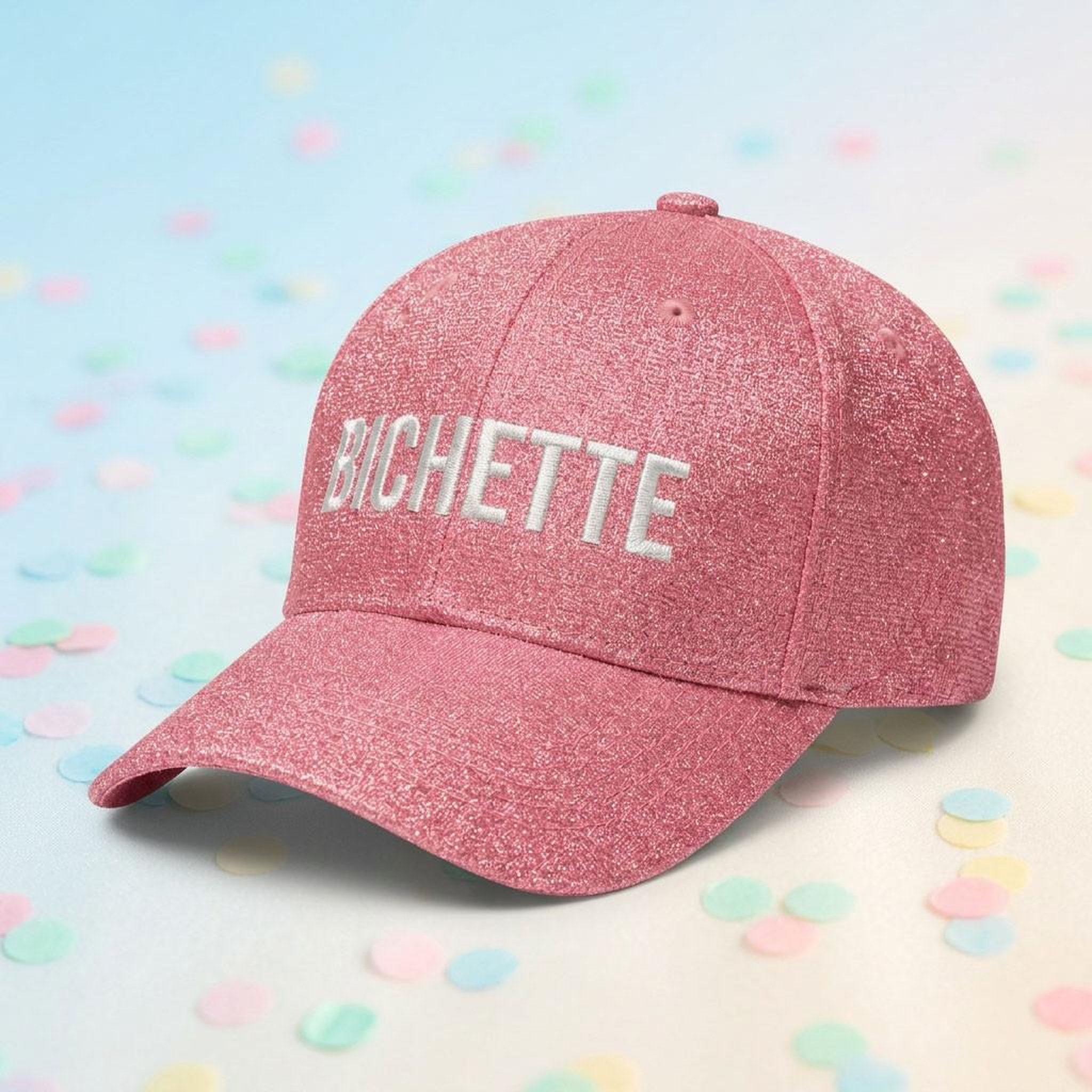 Voir la diapositive 2 : OZABI OZABI Lot 2 Casquettes Pailletées Femme – Message Brodé Fantaisie Humoristique