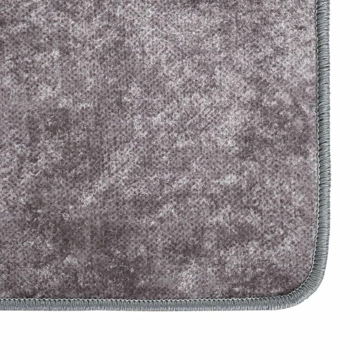 VIDAXL Tapis lavable antiderapant 190x300 cm gris