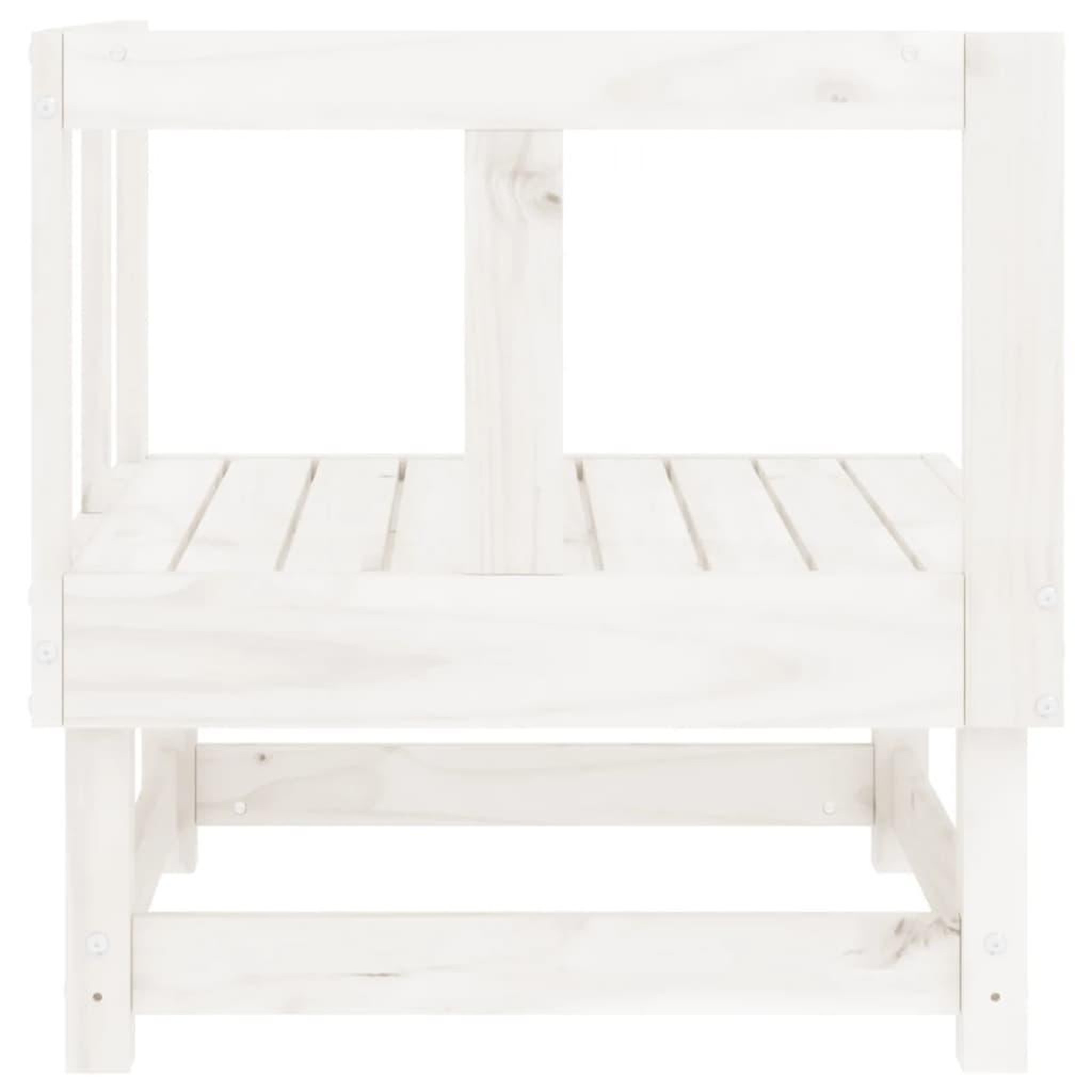 Voir la diapositive 5 : VIDAXL Canapes d'angle de jardin 2 pcs blanc bois de pin massif