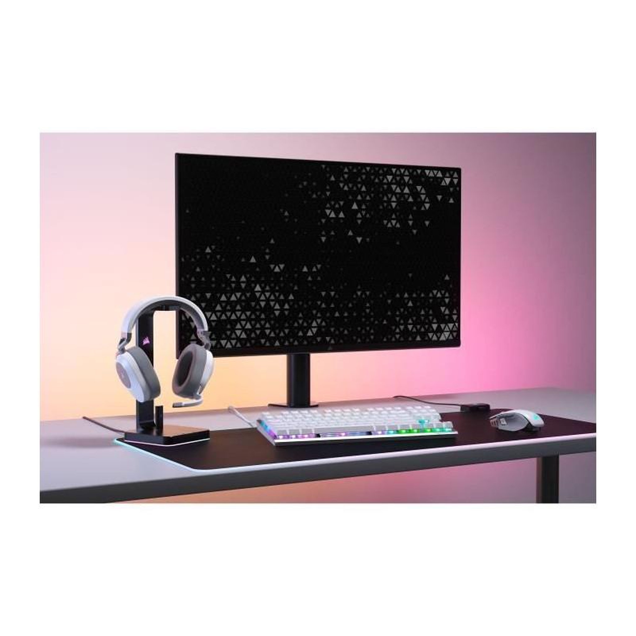 Voir la diapositive 4 : Corsair Casque gaming sans fil - CORSAIR - HS65 Wireless V2 - Blanc
