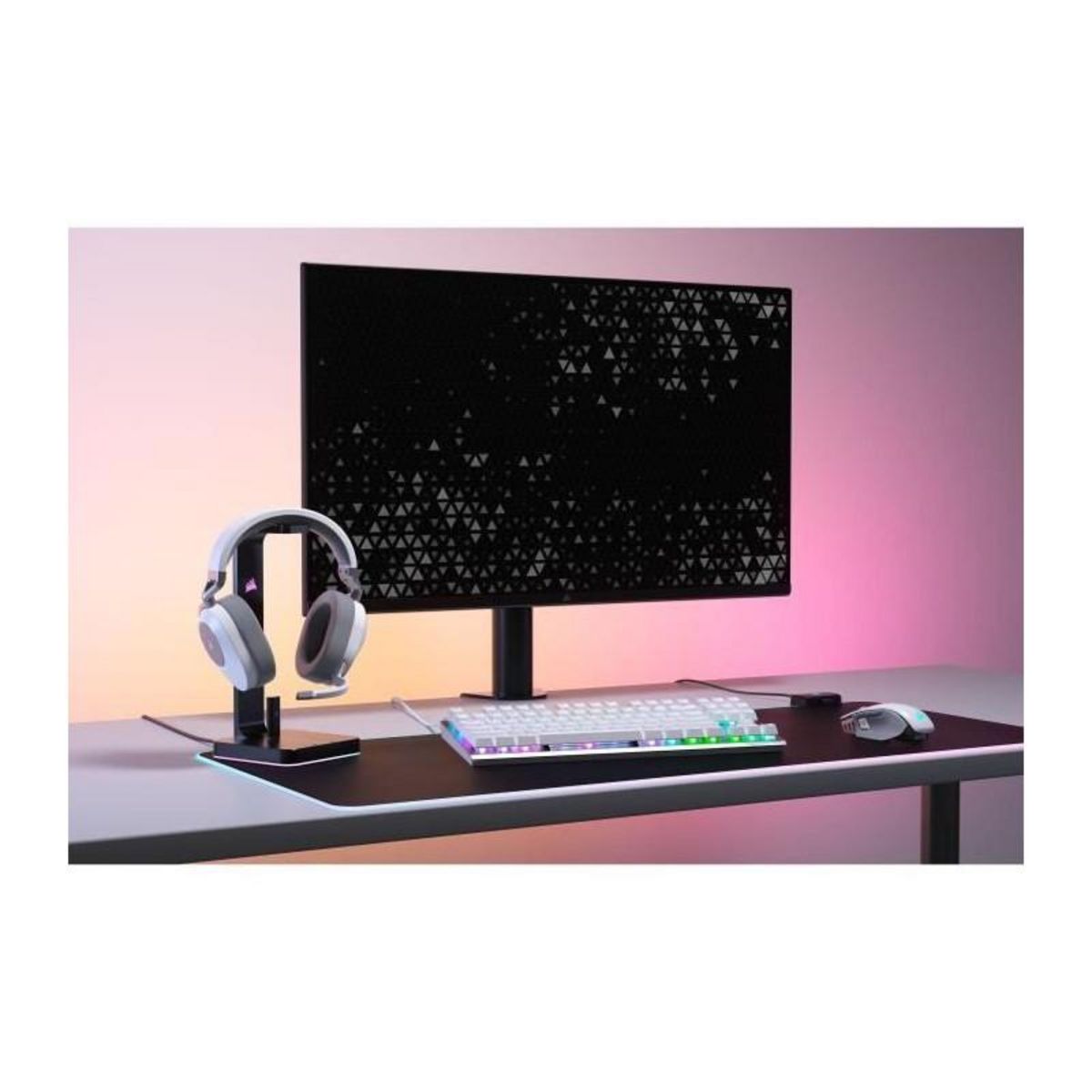 Corsair Casque gaming sans fil - CORSAIR - HS65 Wireless V2 - Blanc