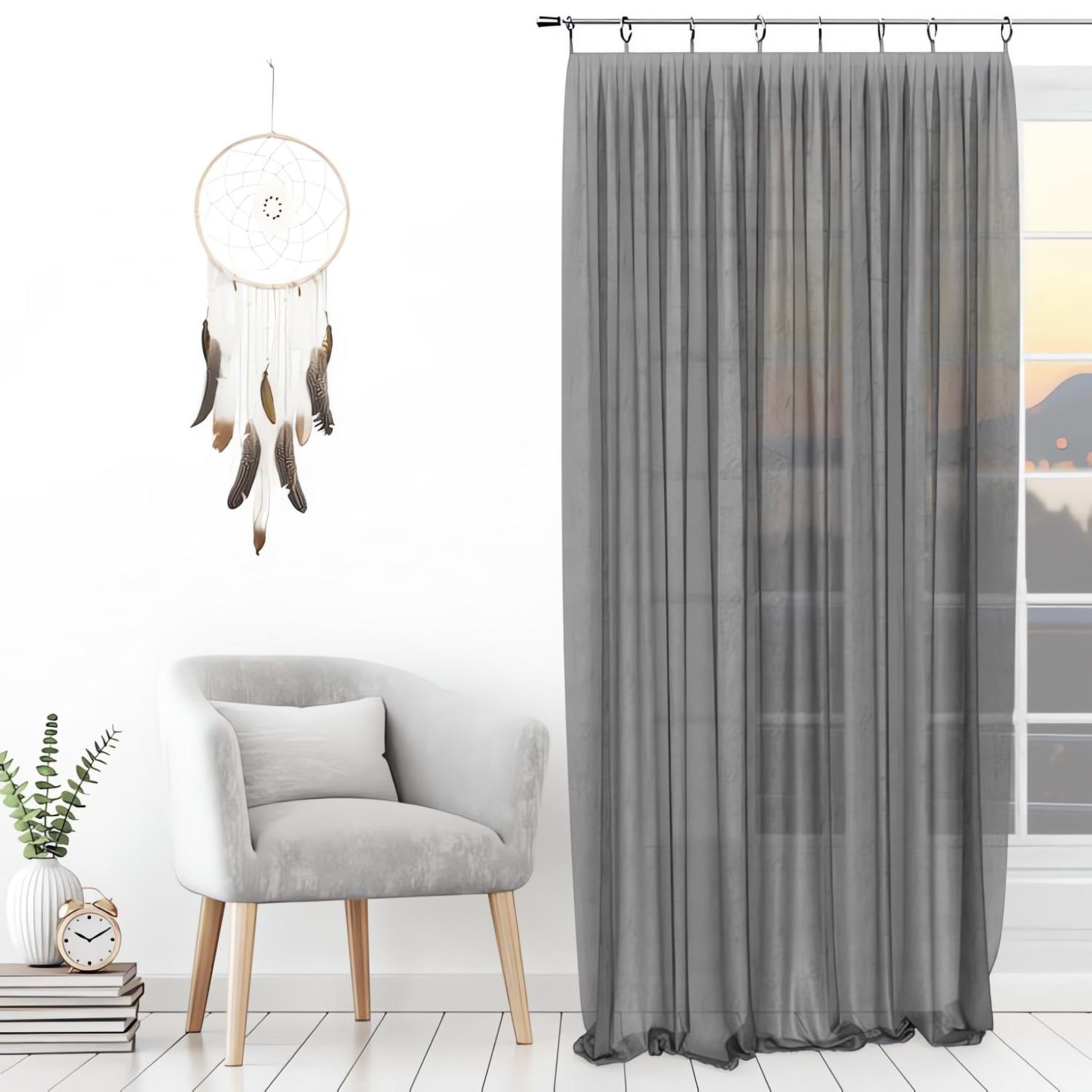 SOLEIL D'OCRE Voilage avec anneaux 135x250 cm SPIRIT, par Soleil d'ocre
