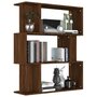 Voir la diapositive 4 : VIDAXL Bibliotheque/Cloison Chene marron 80x24x96 cm Bois d'ingenierie