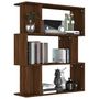 Voir la diapositive 4 : VIDAXL Bibliotheque/Cloison Chene marron 80x24x96 cm Bois d'ingenierie