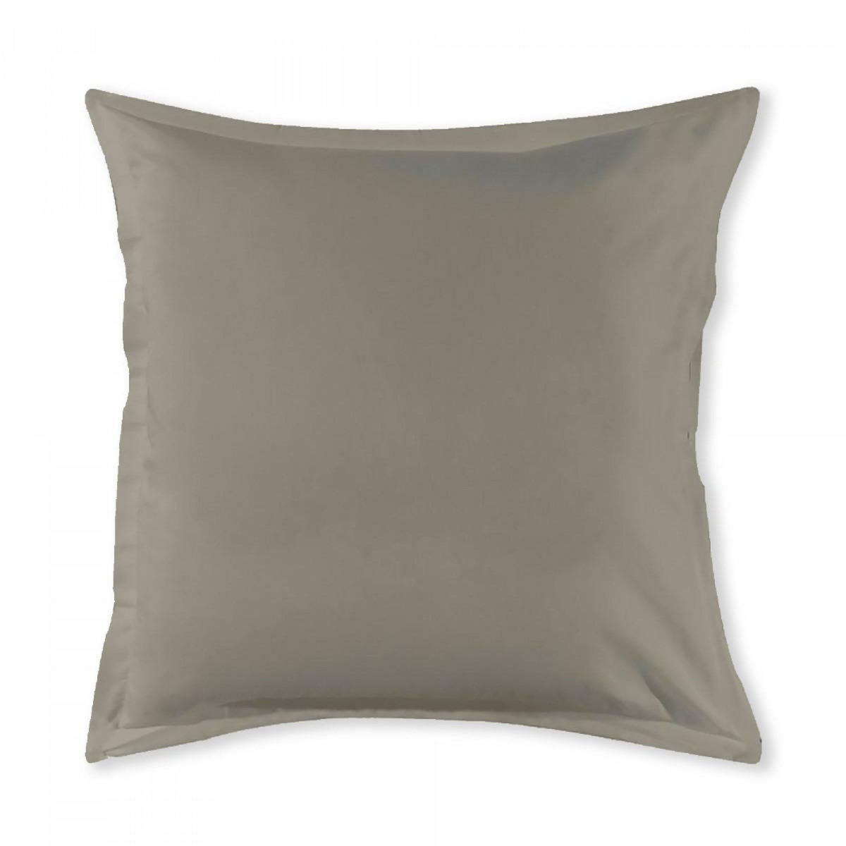 FUTURE HOME Taie d'oreiller unie polycoton gris souris gris 63x63cm