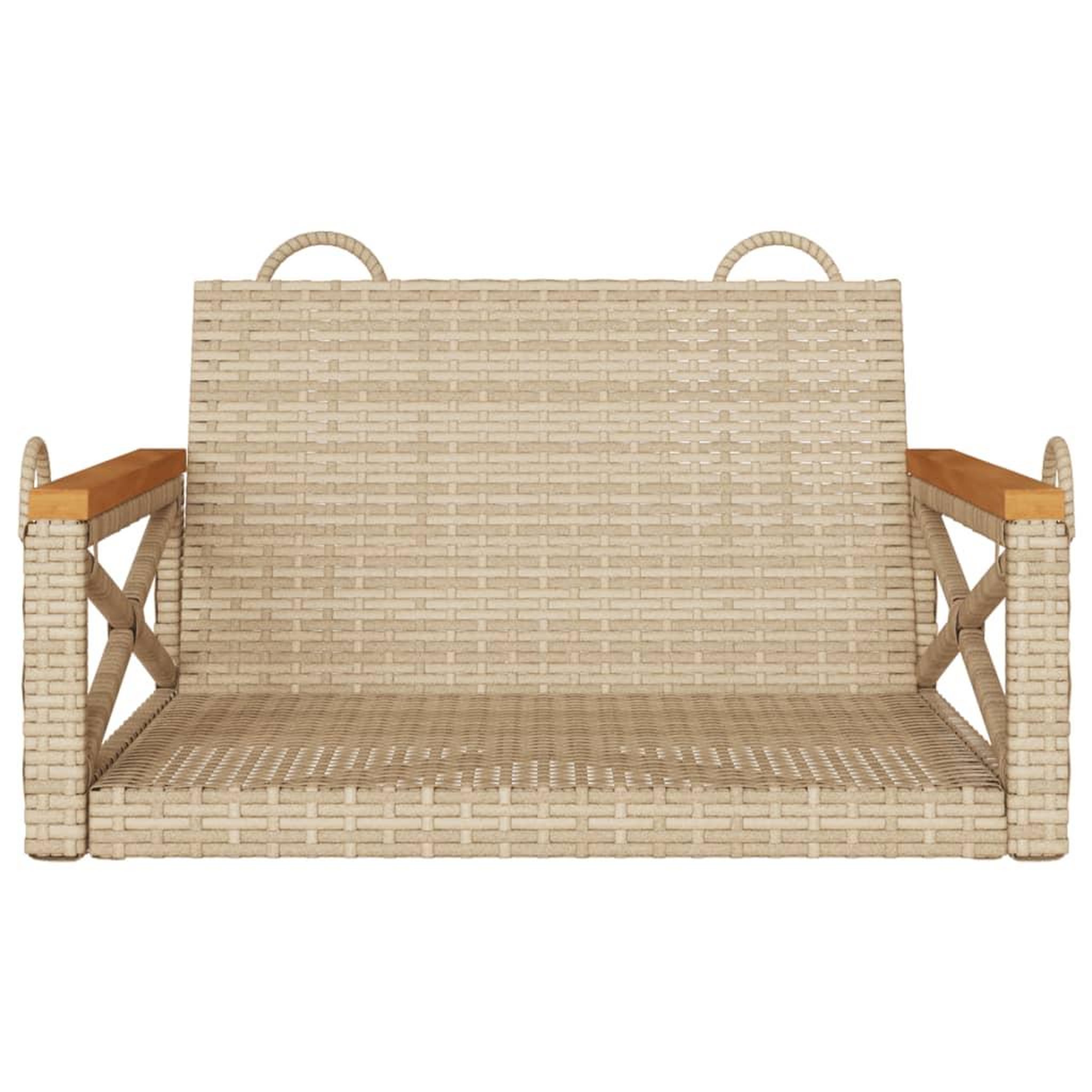Voir la diapositive 4 : VIDAXL Balancelle beige 63x62x40 cm resine tressee