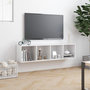 Voir la diapositive 4 : VIDAXL Bibliotheque/Meuble TV Blanc brillant 143x30x36 cm
