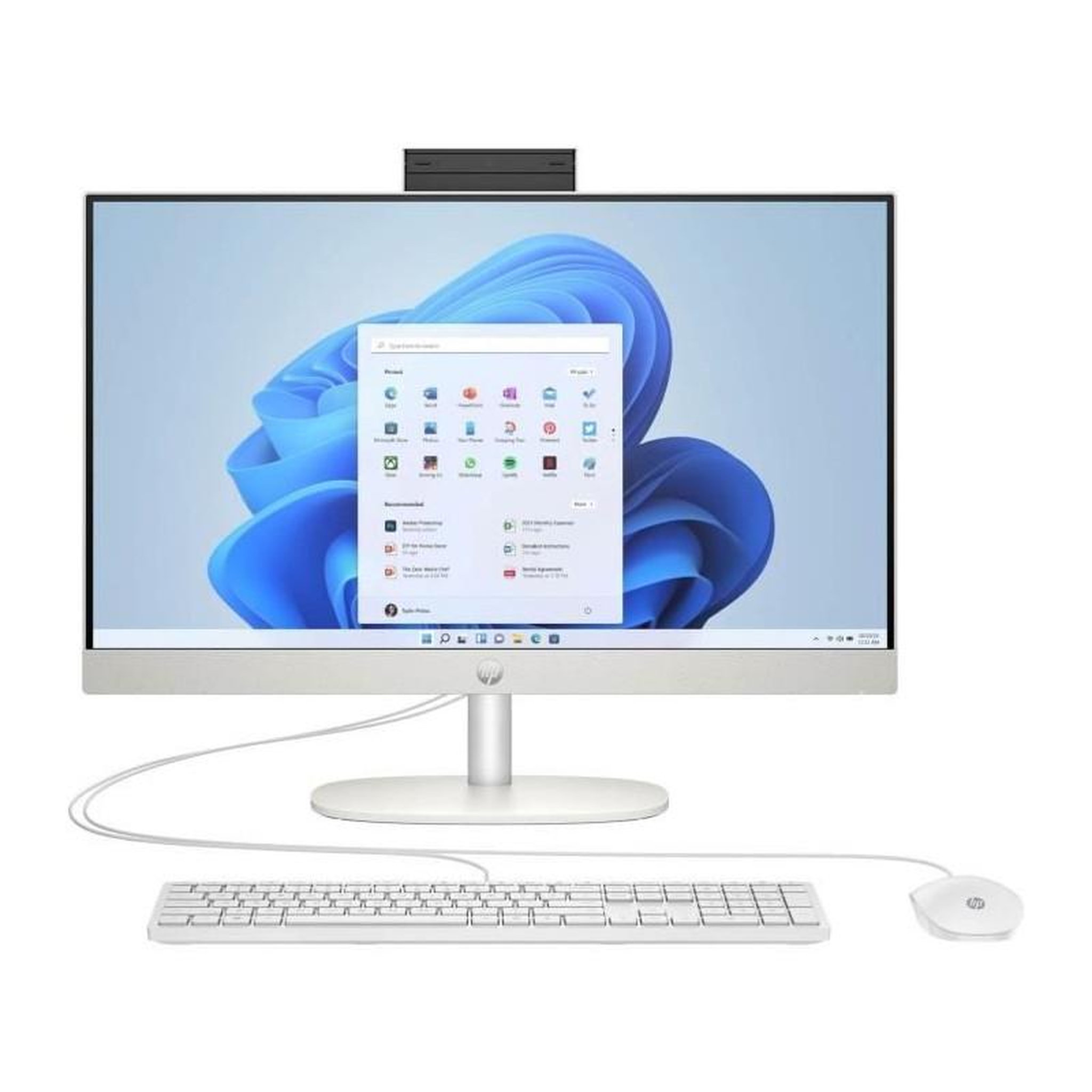 Voir la diapositive 1 : HP PC Tout-en-un HP 24-cr0069nf - 23,8 FHD - Core i3-N300 - RAM 8Go - Stockage 512Go - Windows 11 + Clavier et souris filaires