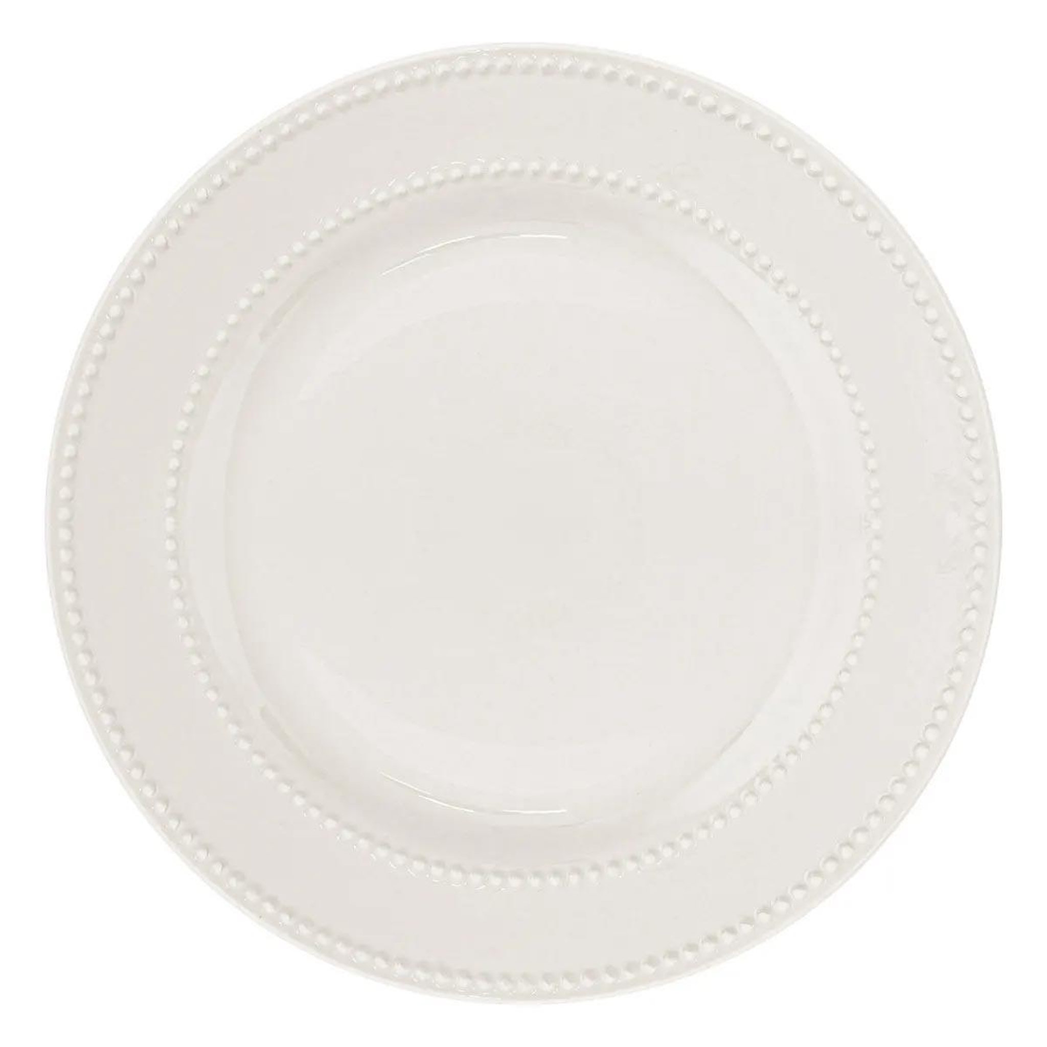 SECRET DE GOURMET Lot de 6 assiettes plates  perle  27cm blanc