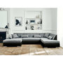 Voir la diapositive 5 : LISA DESIGN Vermont - canapé panoramique d'angle droit - 7 places - convertible - en simili et tissu