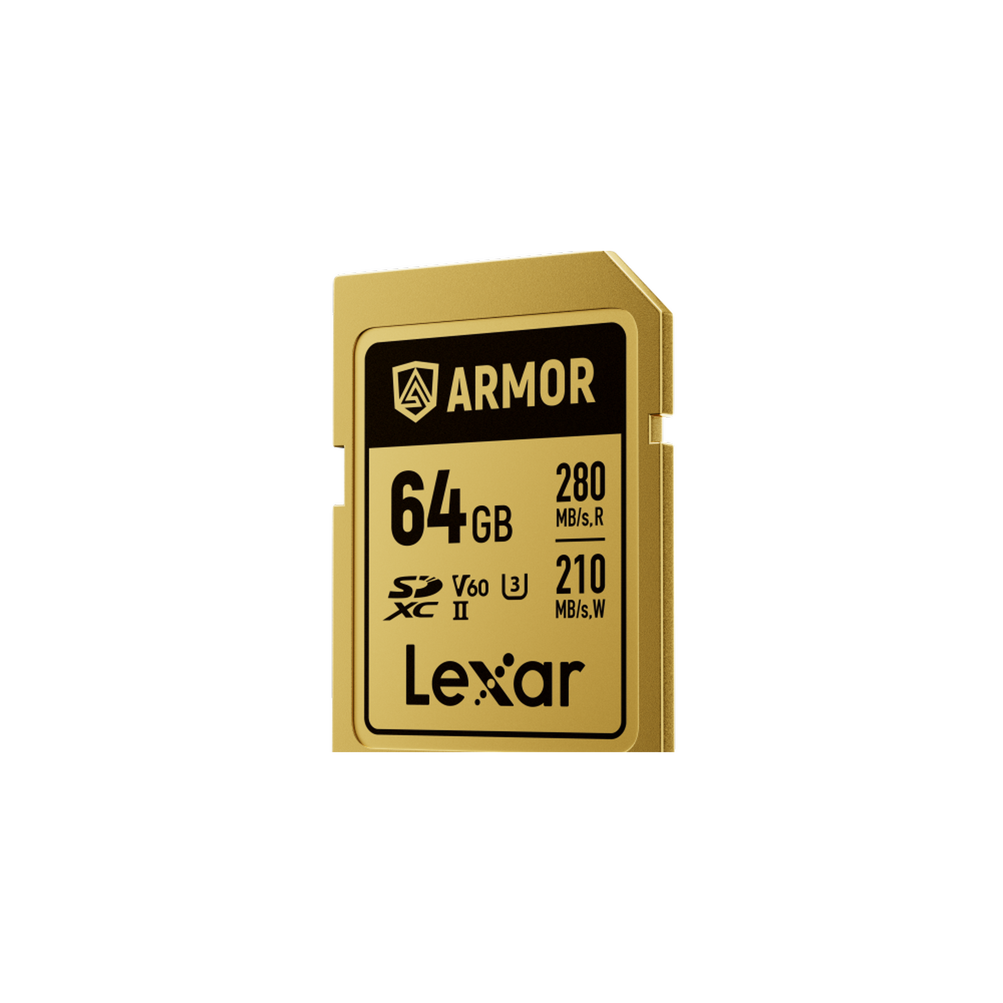 Voir la diapositive 5 : Lexar Lexar armor gold carte sdxc 64 go uhs-ii u3 v60 ip68 or, 280/210 mo/s