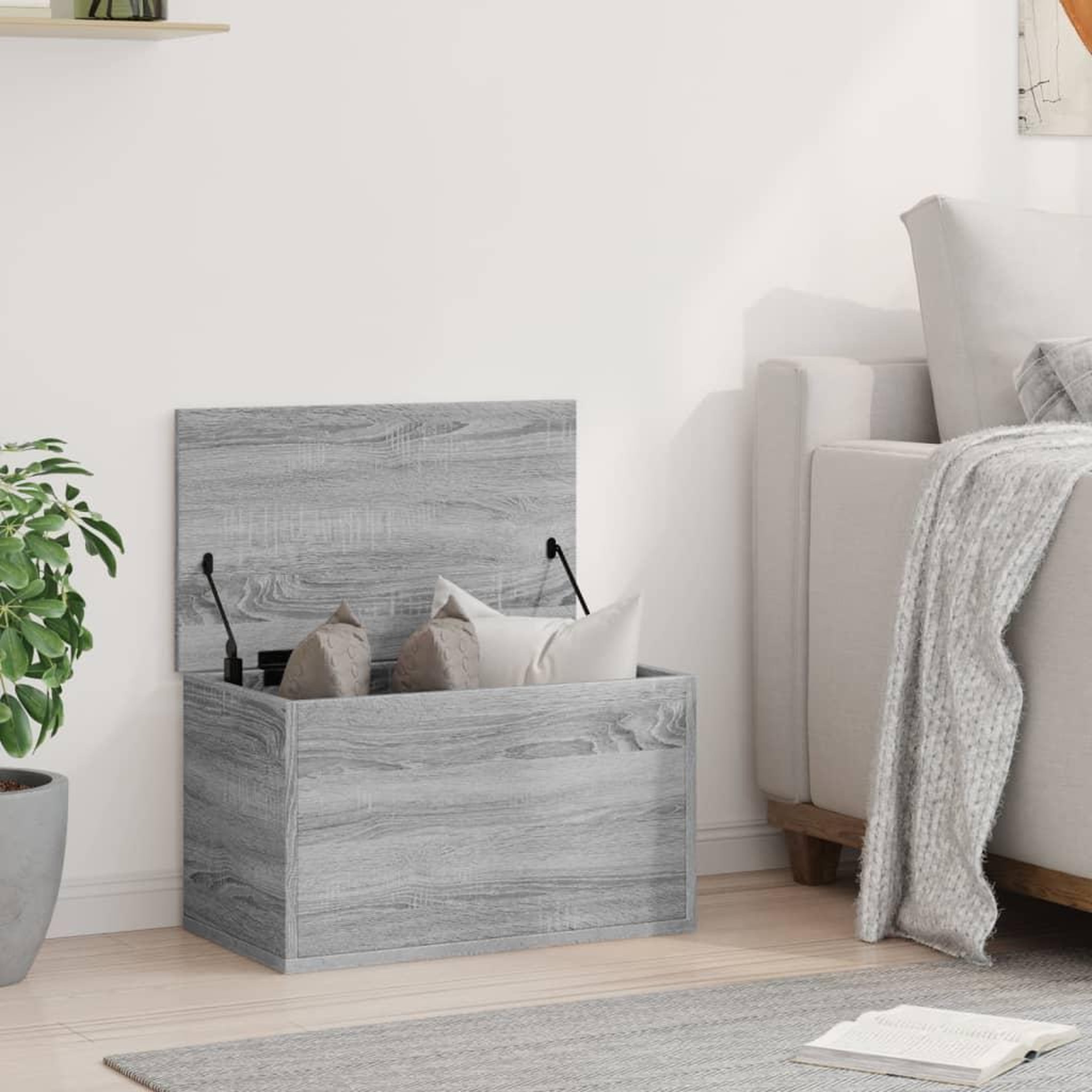 Voir la diapositive 3 : VIDAXL Boîte de rangement sonoma gris 60x35x35 cm bois d'ingenierie