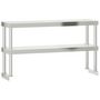 Voir la diapositive 5 : VIDAXL Table de travail de cuisine avec etagere 110x55x150 cm inox