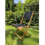 Voir la diapositive 1 : GARDENSTAR Chaise de jardin - Bois/Textilène - Noire - JAVA