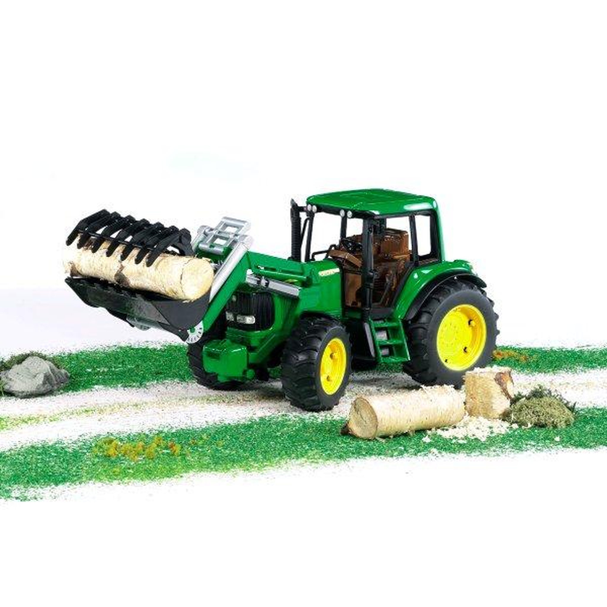Voir la diapositive 2 : Bruder Tracteur John Deere 6920 avec fourche