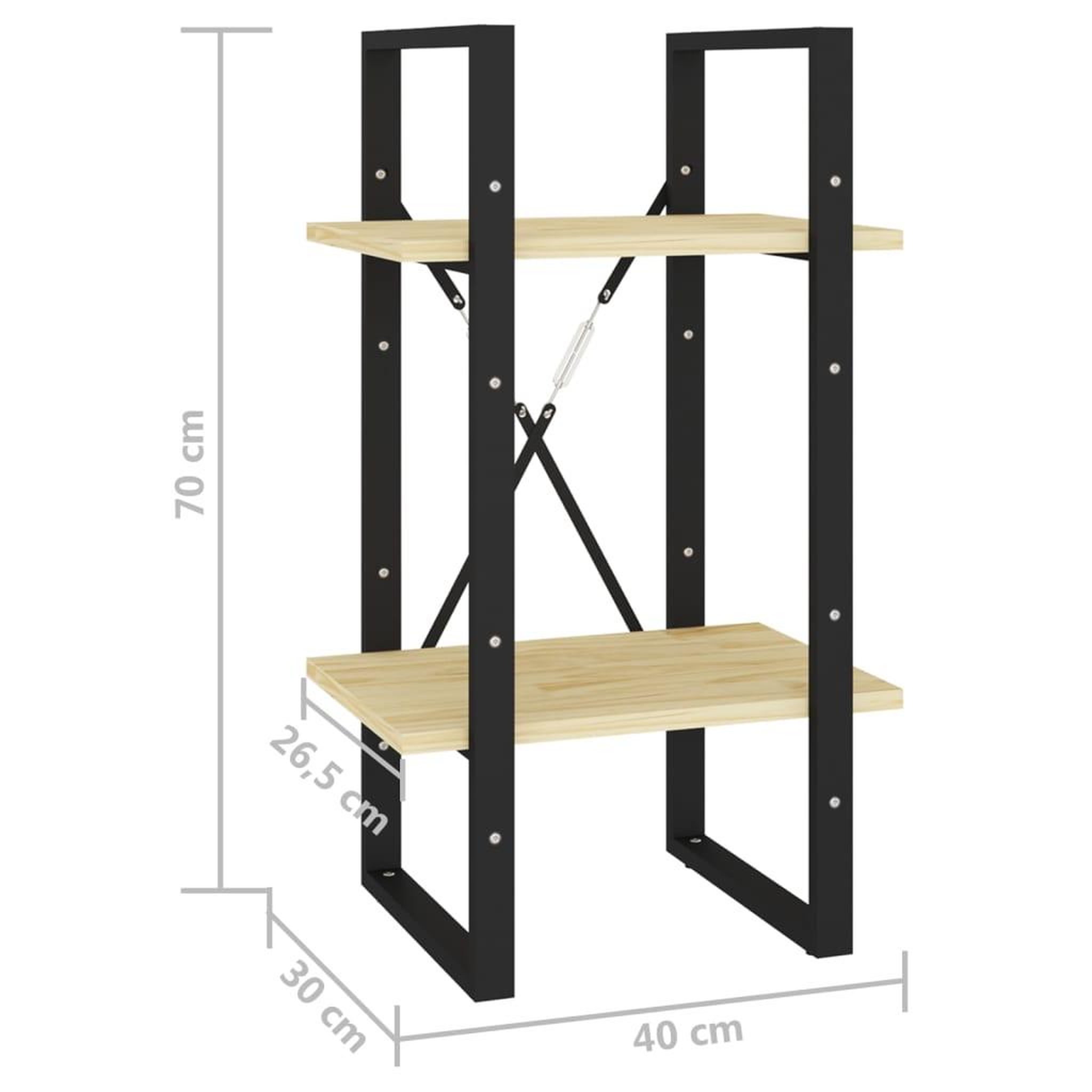 Voir la diapositive 6 : VIDAXL Bibliotheque a 2 niveaux 40x30x70 cm Bois de pin massif