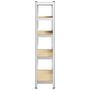 Voir la diapositive 5 : VIDAXL Etagere de rangement 5 niveaux Argente Acier et bois ingenierie