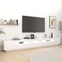 Voir la diapositive 3 : VIDAXL Meuble TV avec lumieres LED Blanc brillant 300x35x40 cm