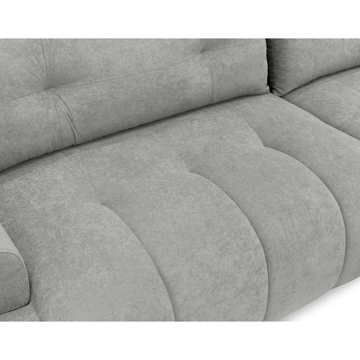 BEST MOBILIER Luzzio - canapé d'angle droit 4 places convertible avec coffre en tissu texturé