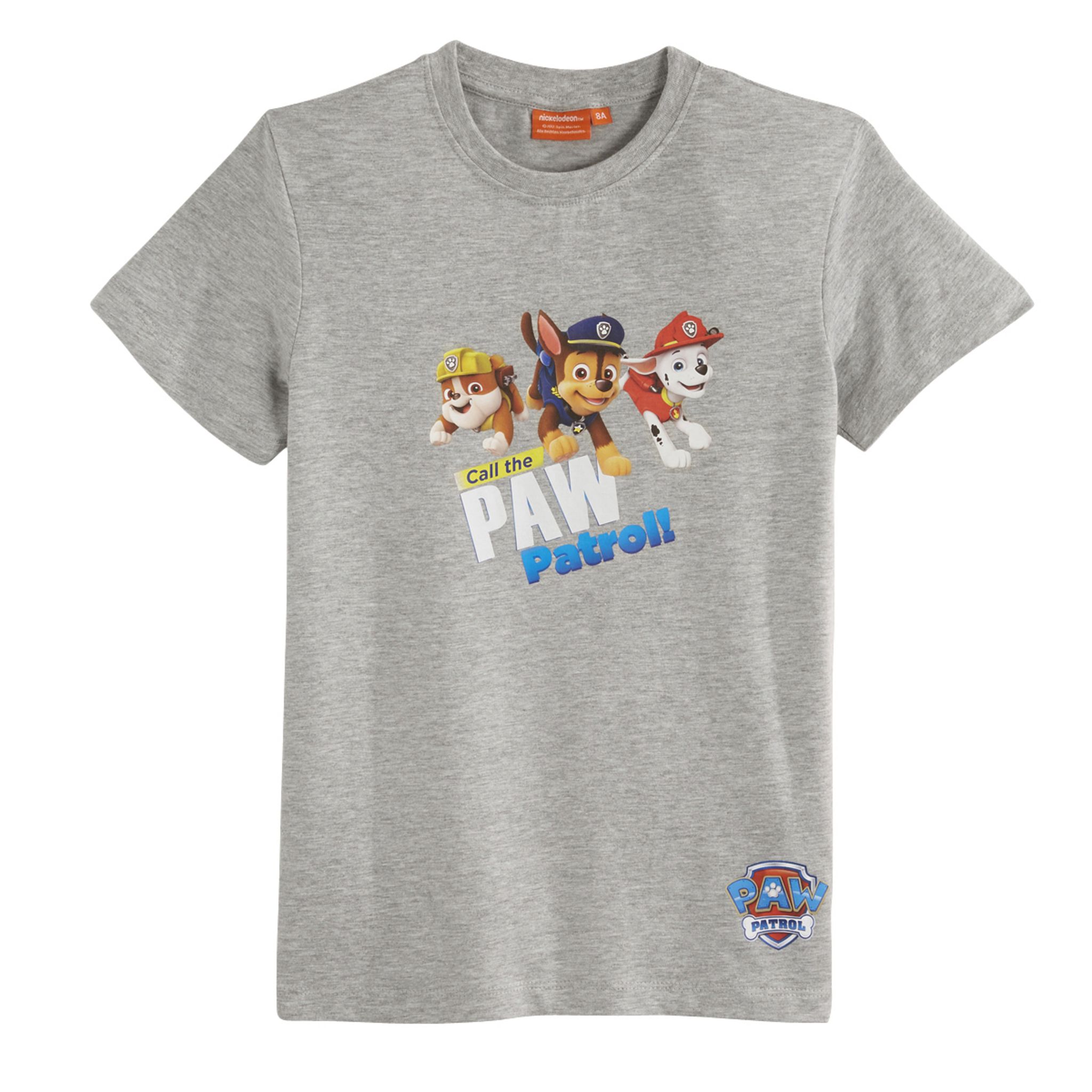 T-shirt Manches Longues Pat Patrouille Garçon - Modèle Marshall Pompier, 100% Coton, Pour Les Fans