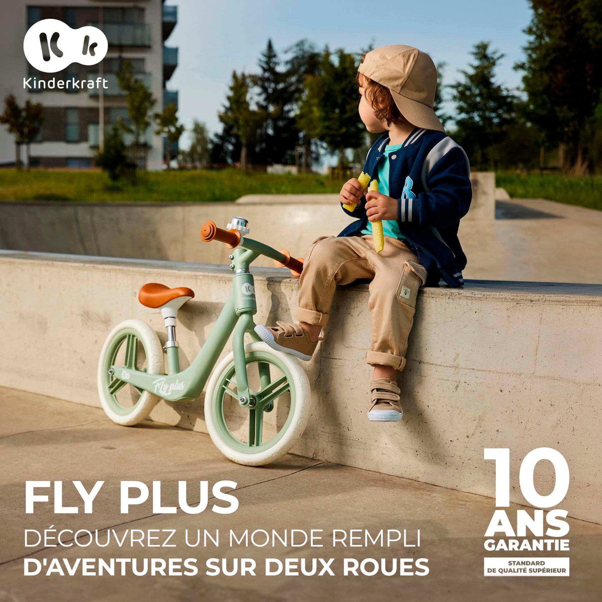 Voir la diapositive 2 : KINDERKRAFT Draisienne enfant design retro roues en mousse impermeable